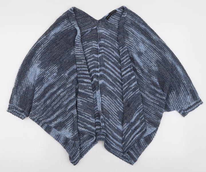 Atmosphere Womens Blue V-Neck  Acrylic Cardigan Jumper Size S