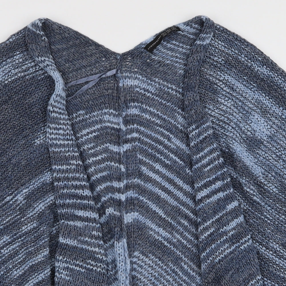 Atmosphere Womens Blue V-Neck  Acrylic Cardigan Jumper Size S