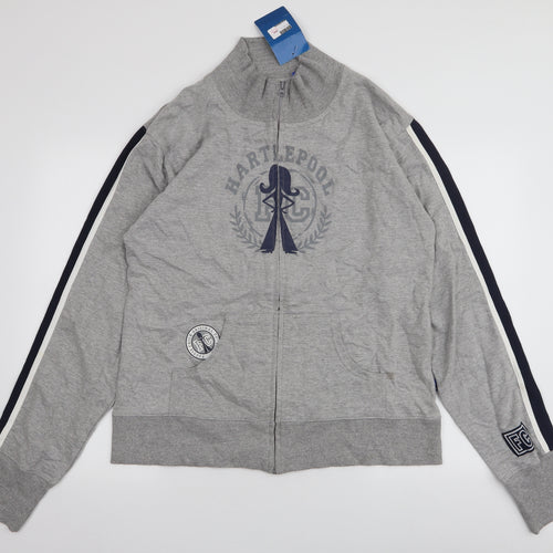 Footie Chick Womens Grey  Cotton Full Zip Sweatshirt Size 16  Zip - Hartlepool