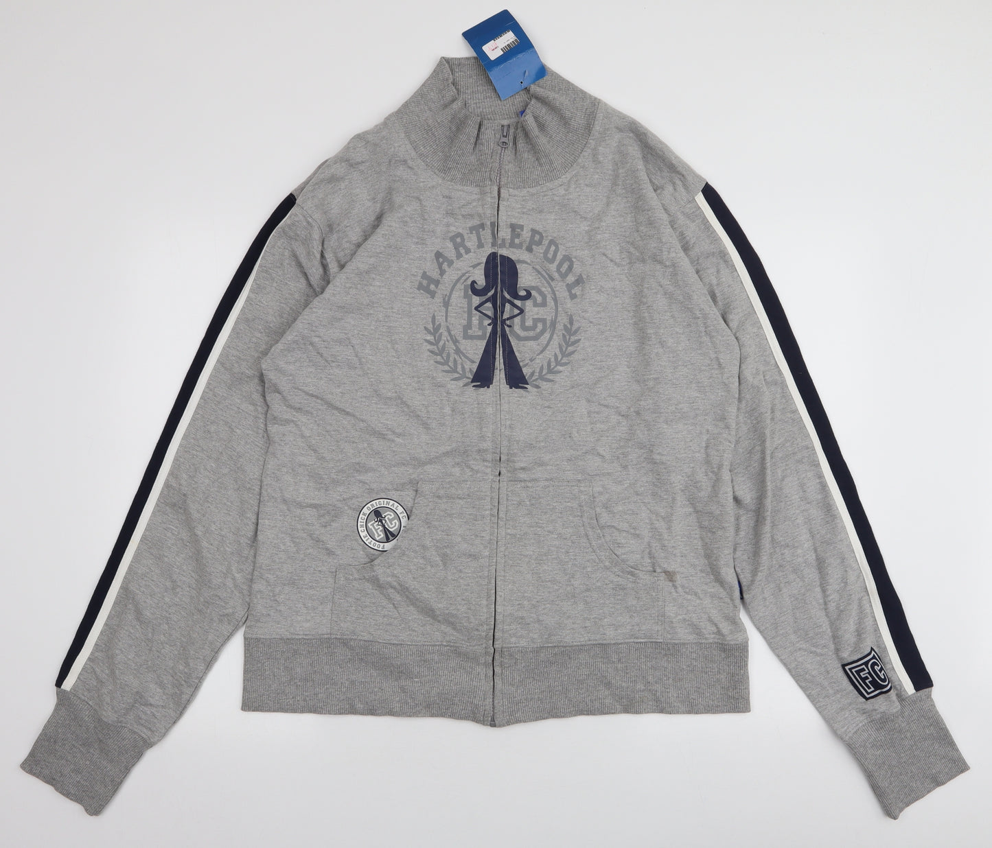 Footie Chick Womens Grey  Cotton Full Zip Sweatshirt Size 16  Zip - Hartlepool