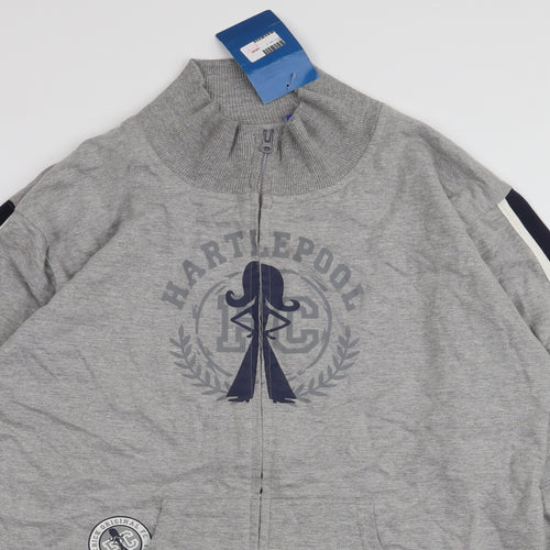 Footie Chick Womens Grey  Cotton Full Zip Sweatshirt Size 16  Zip - Hartlepool
