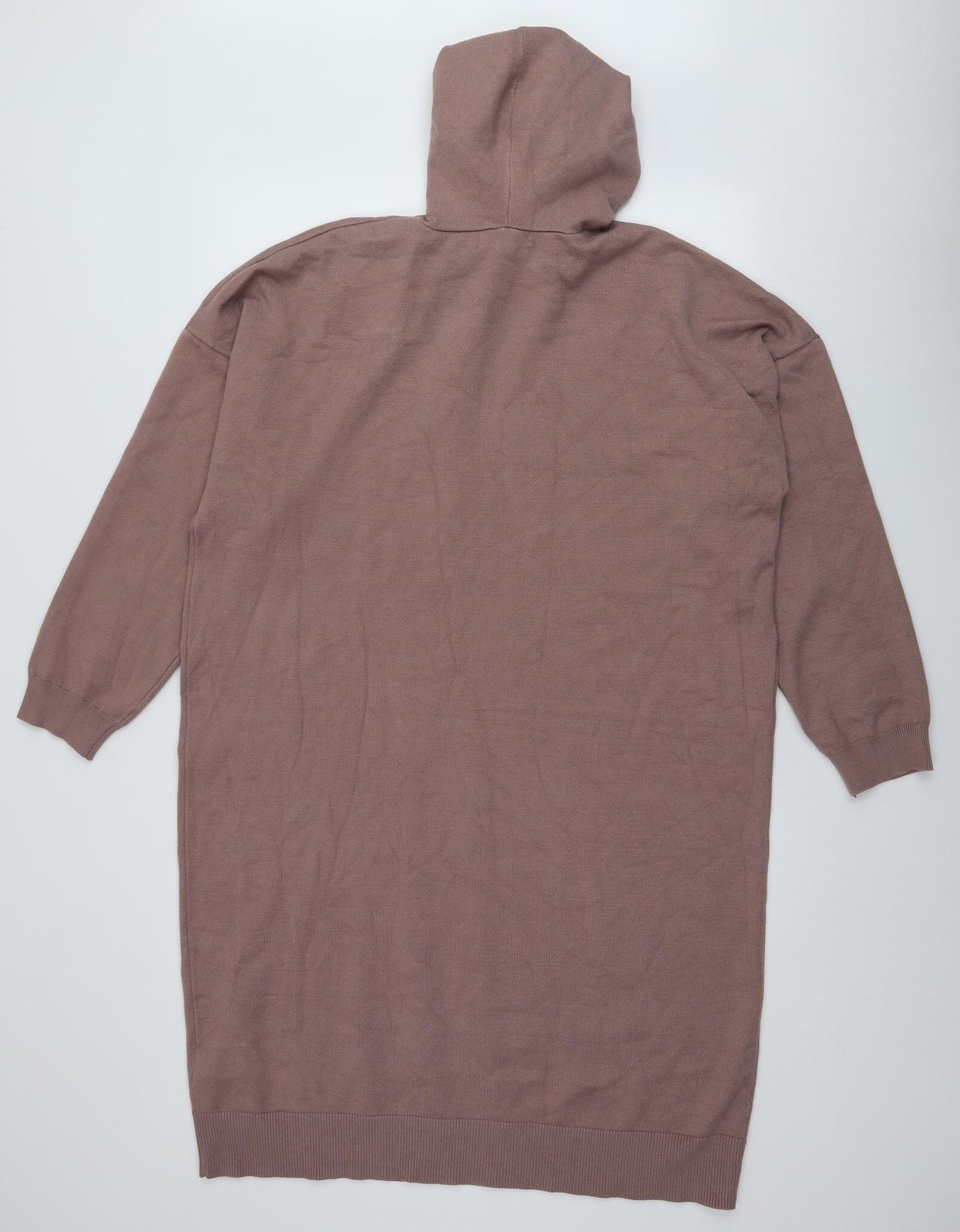 Primark Womens Brown  Viscose Jumper Dress  Size L  Round Neck Pullover