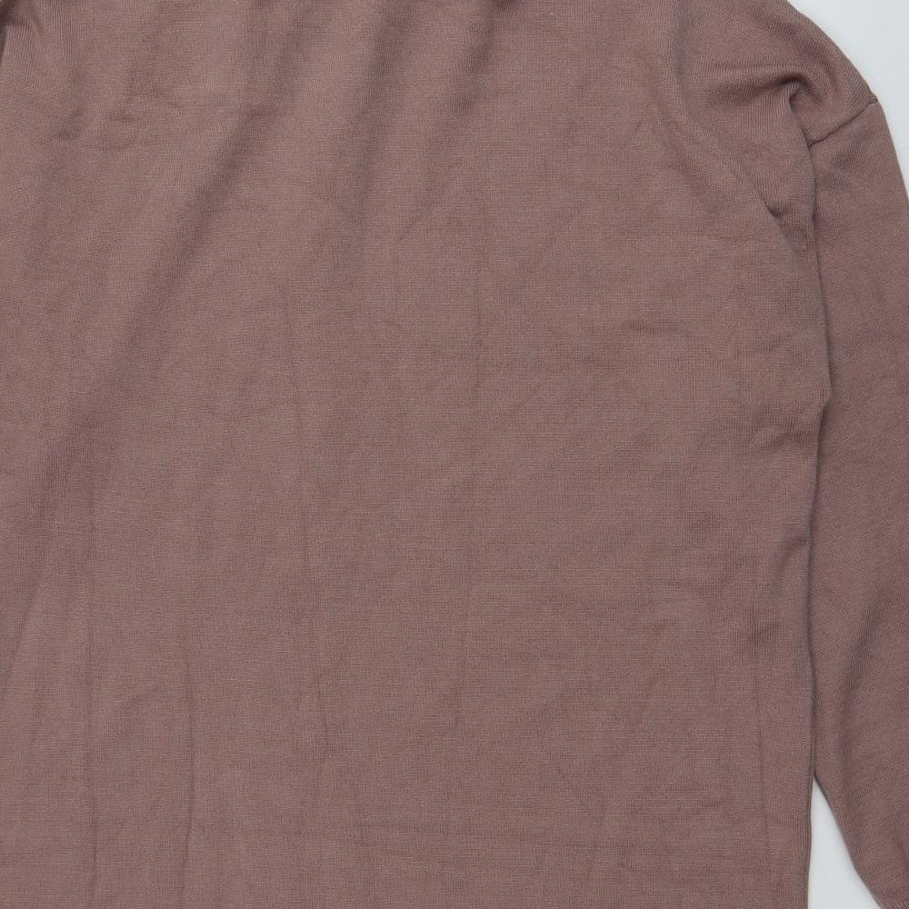 Primark Womens Brown  Viscose Jumper Dress  Size L  Round Neck Pullover