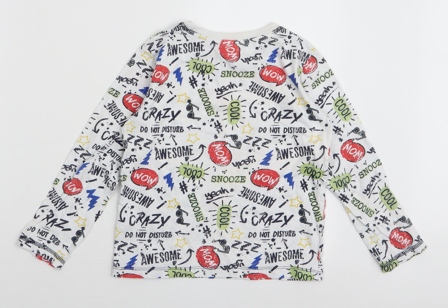 Dunnes Stores Boys Multicoloured  100% Cotton Jersey T-Shirt Size 7-8 Years Round Neck Pullover