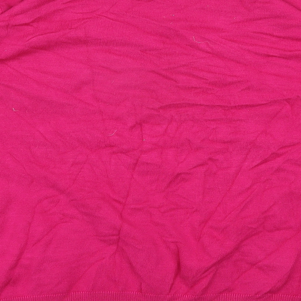 BHS Womens Pink Round Neck  Viscose Pullover Jumper Size 22