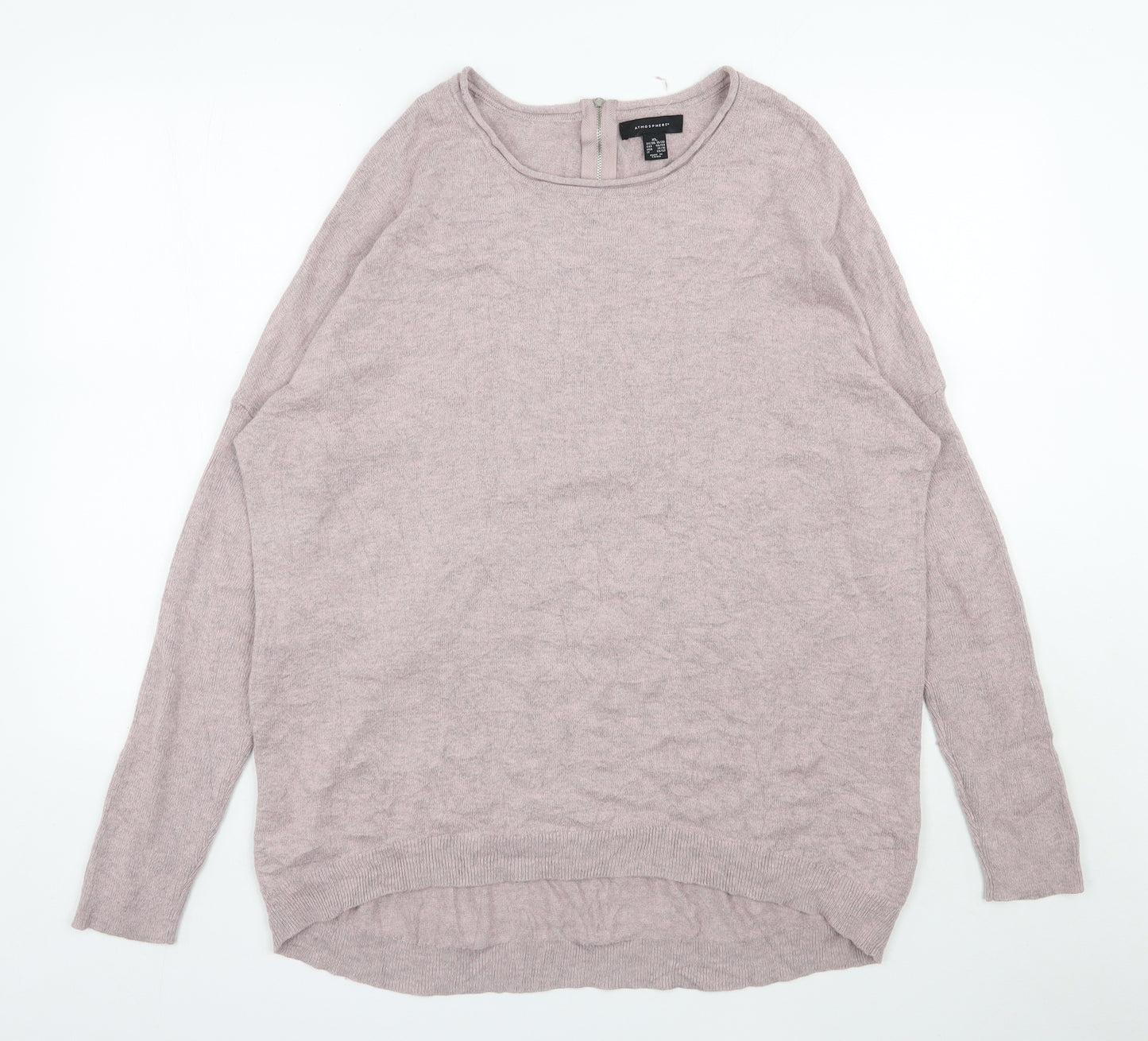Atmosphere Womens Pink Round Neck  Cotton Pullover Jumper Size 18