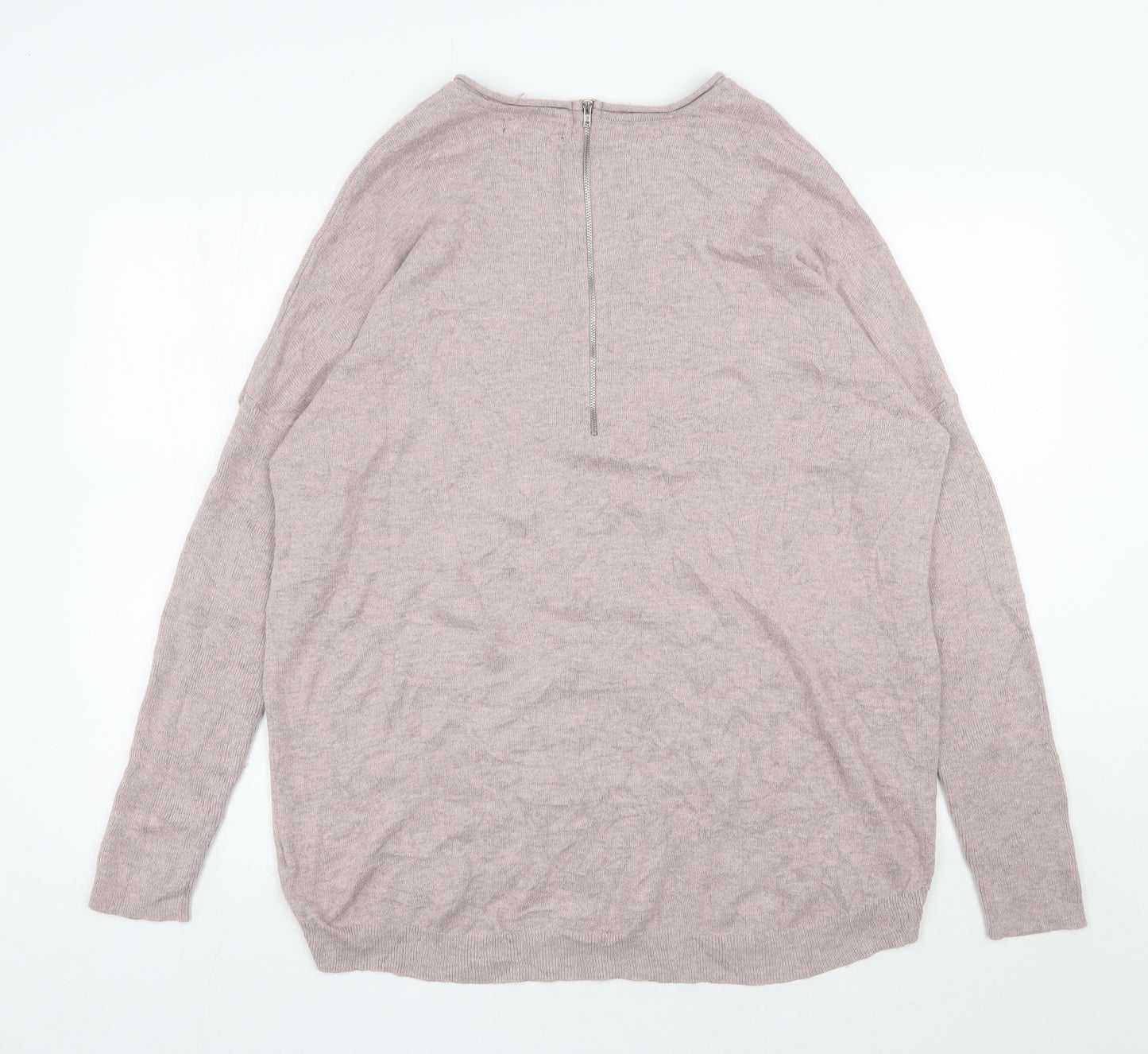 Atmosphere Womens Pink Round Neck  Cotton Pullover Jumper Size 18