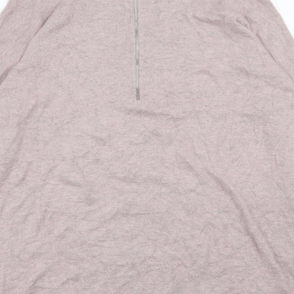 Atmosphere Womens Pink Round Neck  Cotton Pullover Jumper Size 18