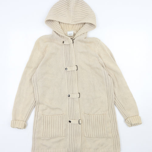 NEXT Mens Beige Round Neck  Cotton Full Zip Jumper Size L
