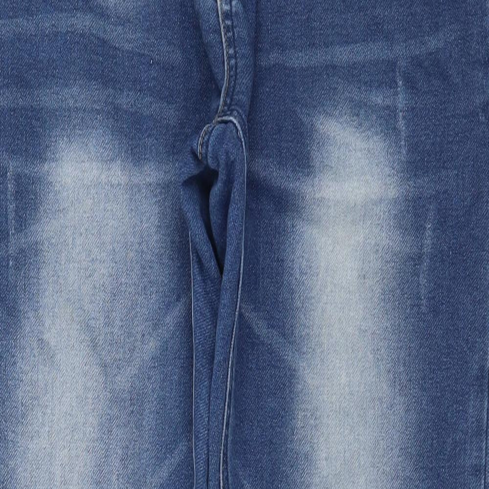 Crosshatch Mens Blue  Cotton Straight Jeans Size 34 in L32 in Regular Zip