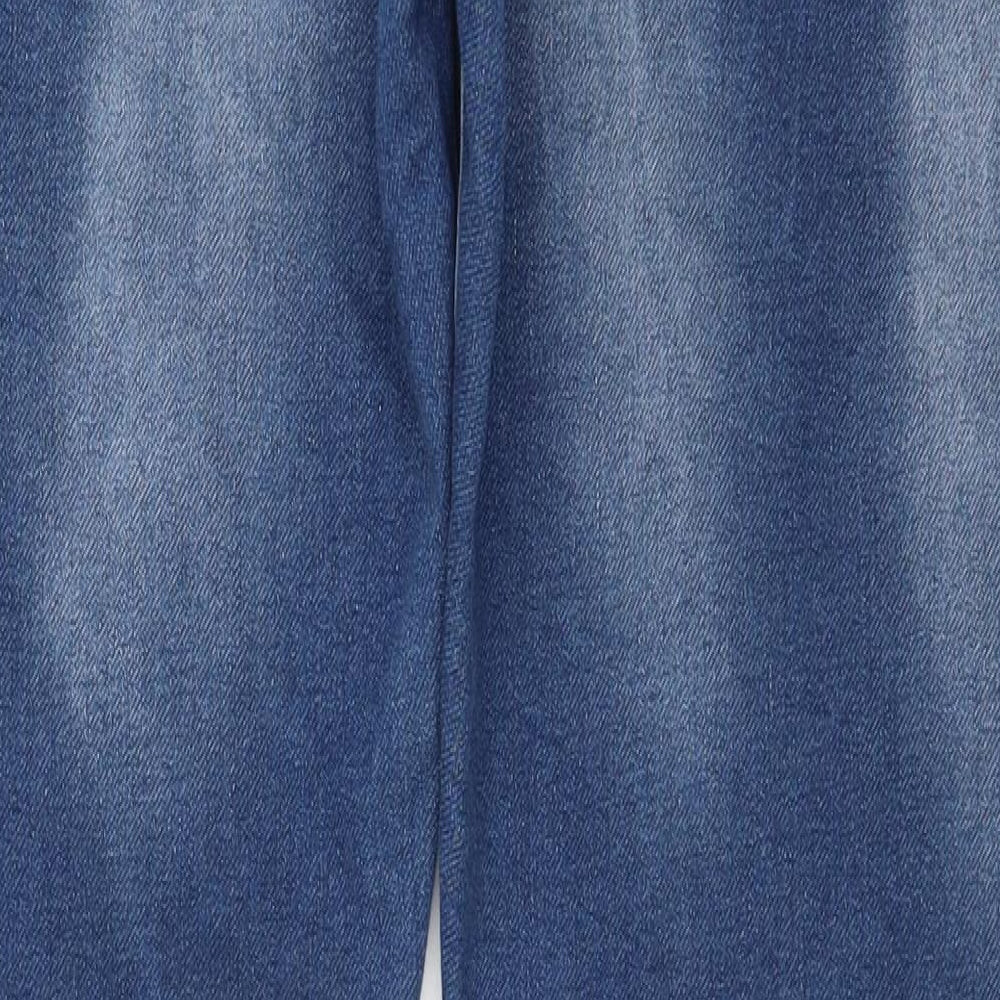 Crosshatch Mens Blue  Cotton Straight Jeans Size 34 in L32 in Regular Zip