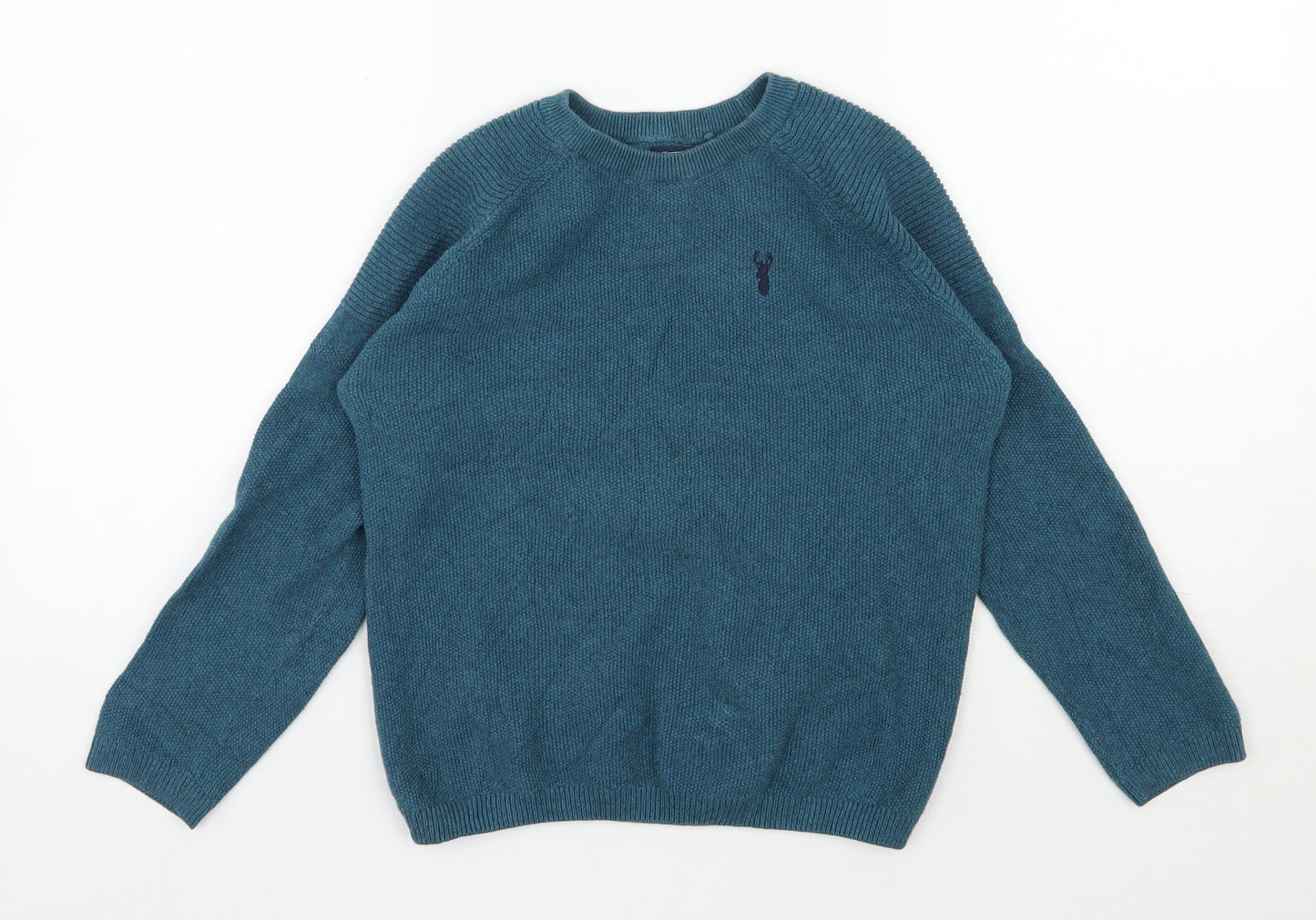 NEXT Boys Blue Round Neck  Cotton Pullover Jumper Size 9 Years  Pullover