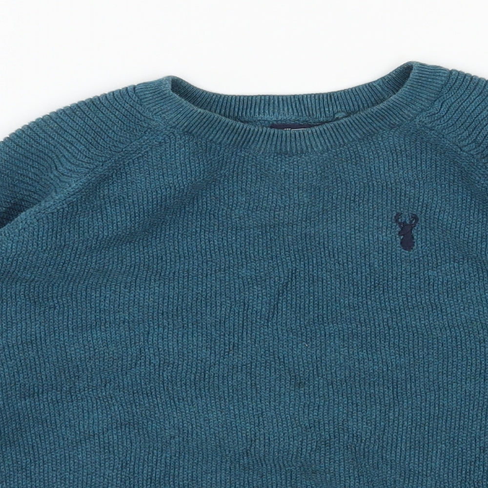 NEXT Boys Blue Round Neck  Cotton Pullover Jumper Size 9 Years  Pullover