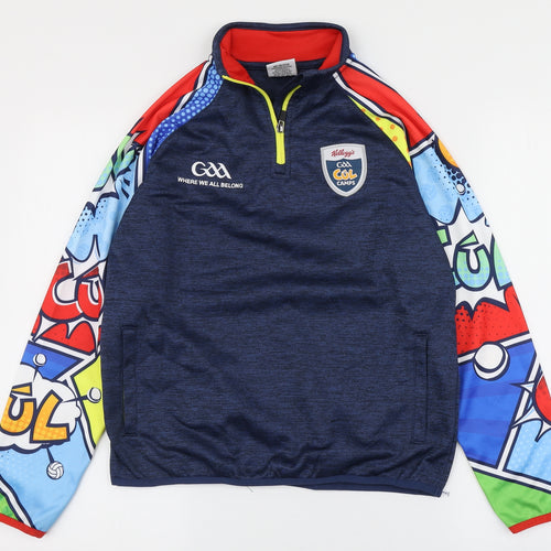 Masita Boys Multicoloured Crew Neck  100% Polyester Pullover Jumper Size 11-12 Years  Zip