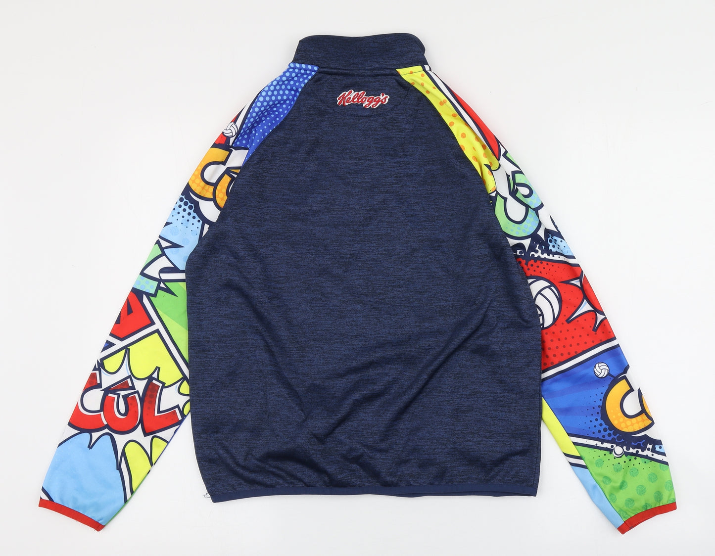 Masita Boys Multicoloured Crew Neck  100% Polyester Pullover Jumper Size 11-12 Years  Zip