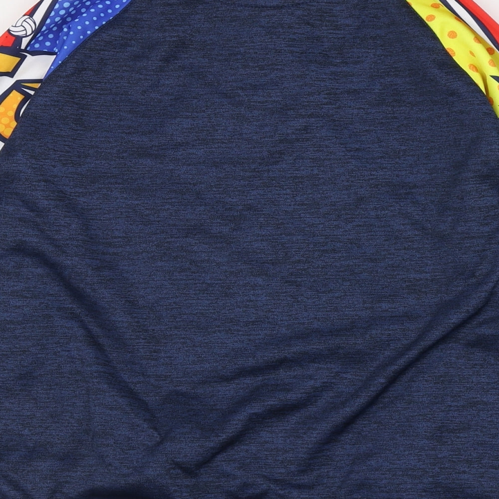 Masita Boys Multicoloured Crew Neck  100% Polyester Pullover Jumper Size 11-12 Years  Zip