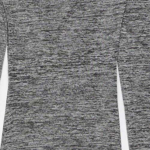 H&M Womens Grey  Polyester Bodycon  Size 8  V-Neck Pullover