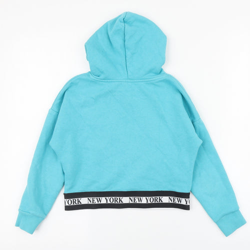 Dunnes Stores Girls Blue Round Neck  Cotton Pullover Jumper Size 7-8 Years  Pullover - New York USA