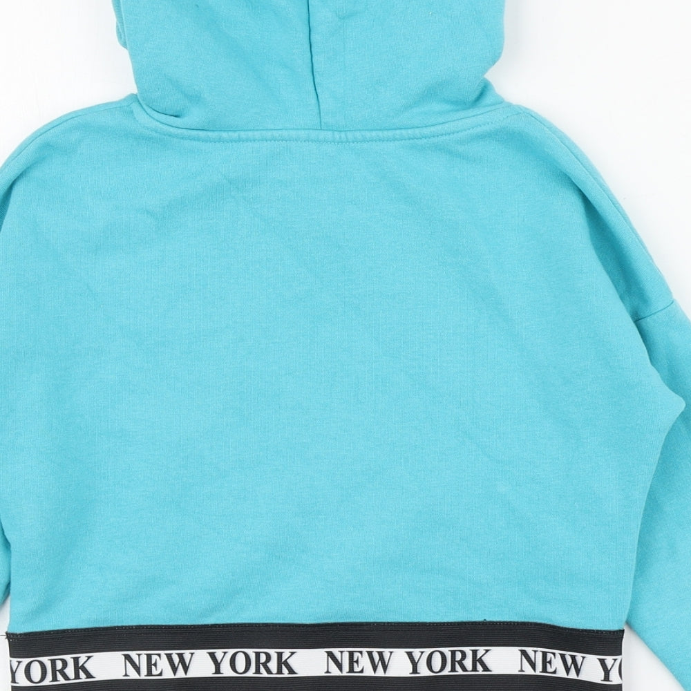 Dunnes Stores Girls Blue Round Neck  Cotton Pullover Jumper Size 7-8 Years  Pullover - New York USA
