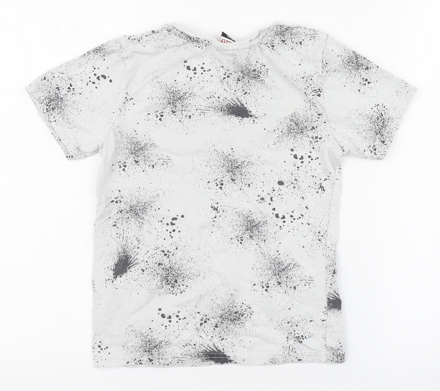 George Boys Grey  100% Cotton Basic T-Shirt Size 7-8 Years Round Neck Pullover - Marvel print