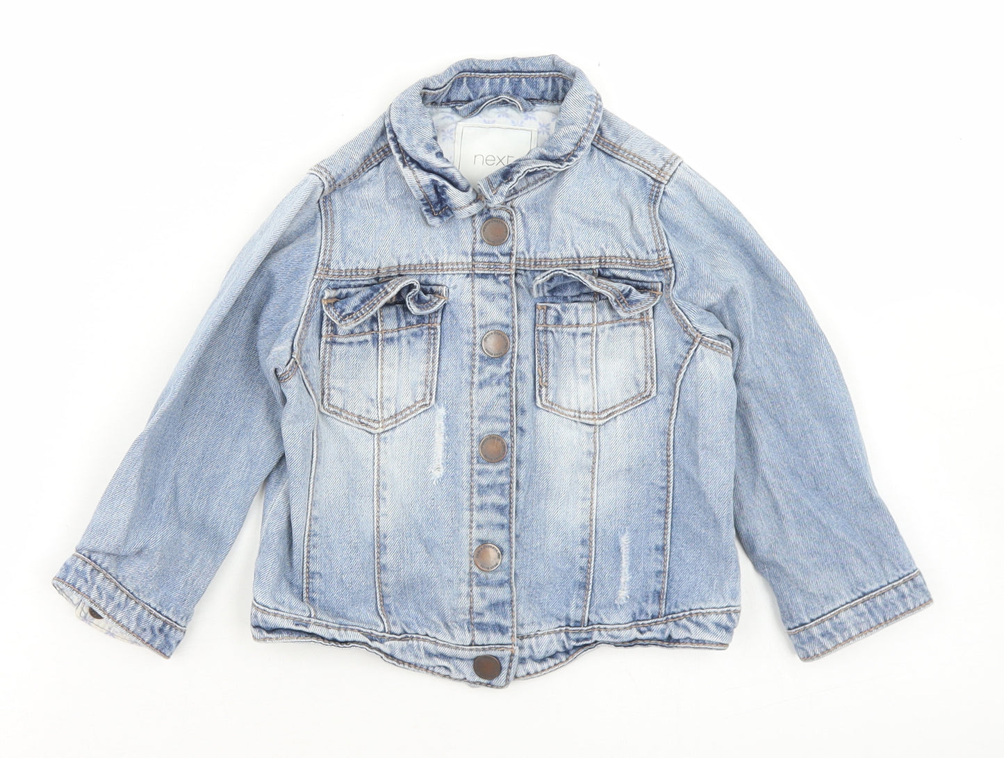 NEXT Girls Blue   Jacket  Size 18-24 Months   Snap