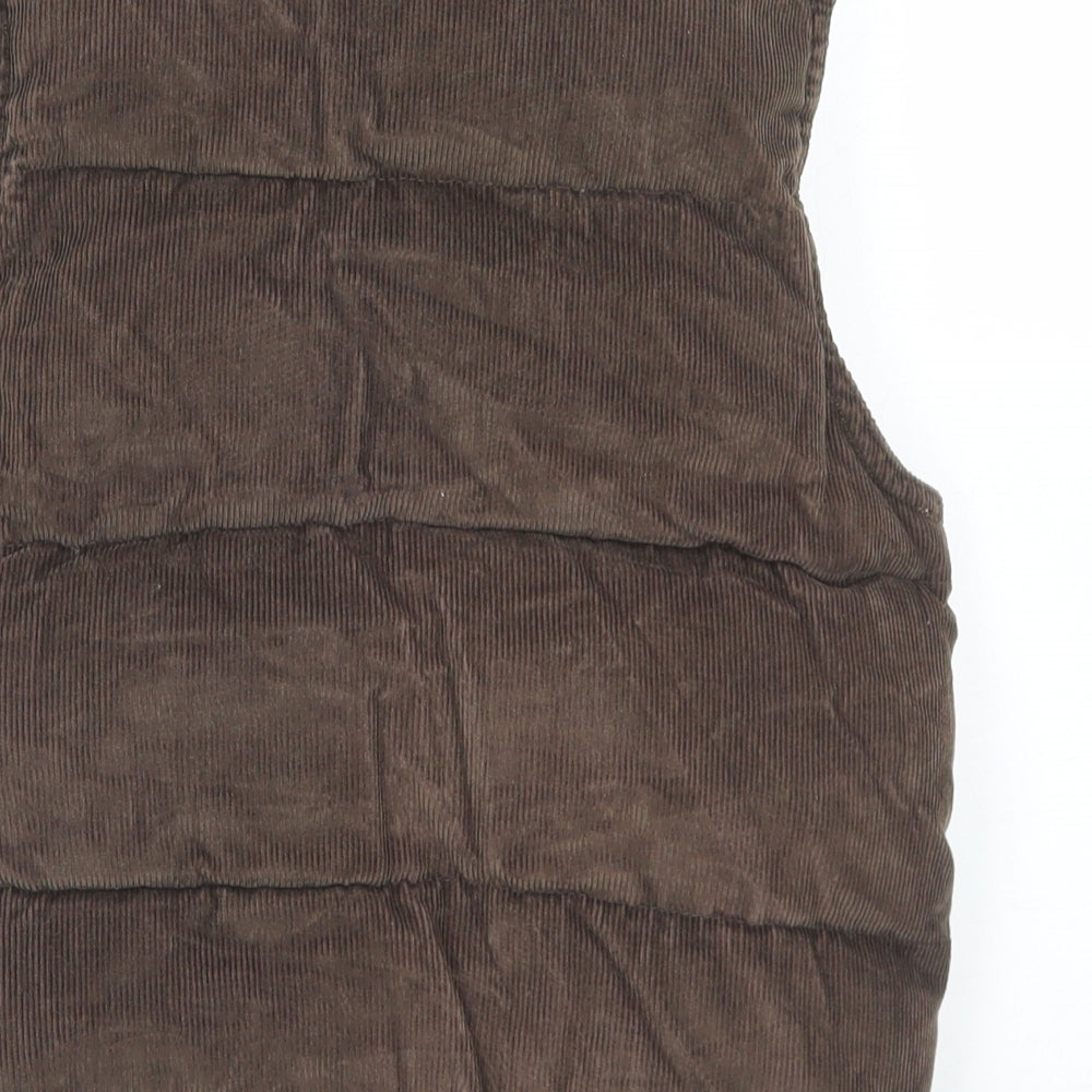 Gap Boys Brown   Gilet Jacket Size 6-7 Years  Snap