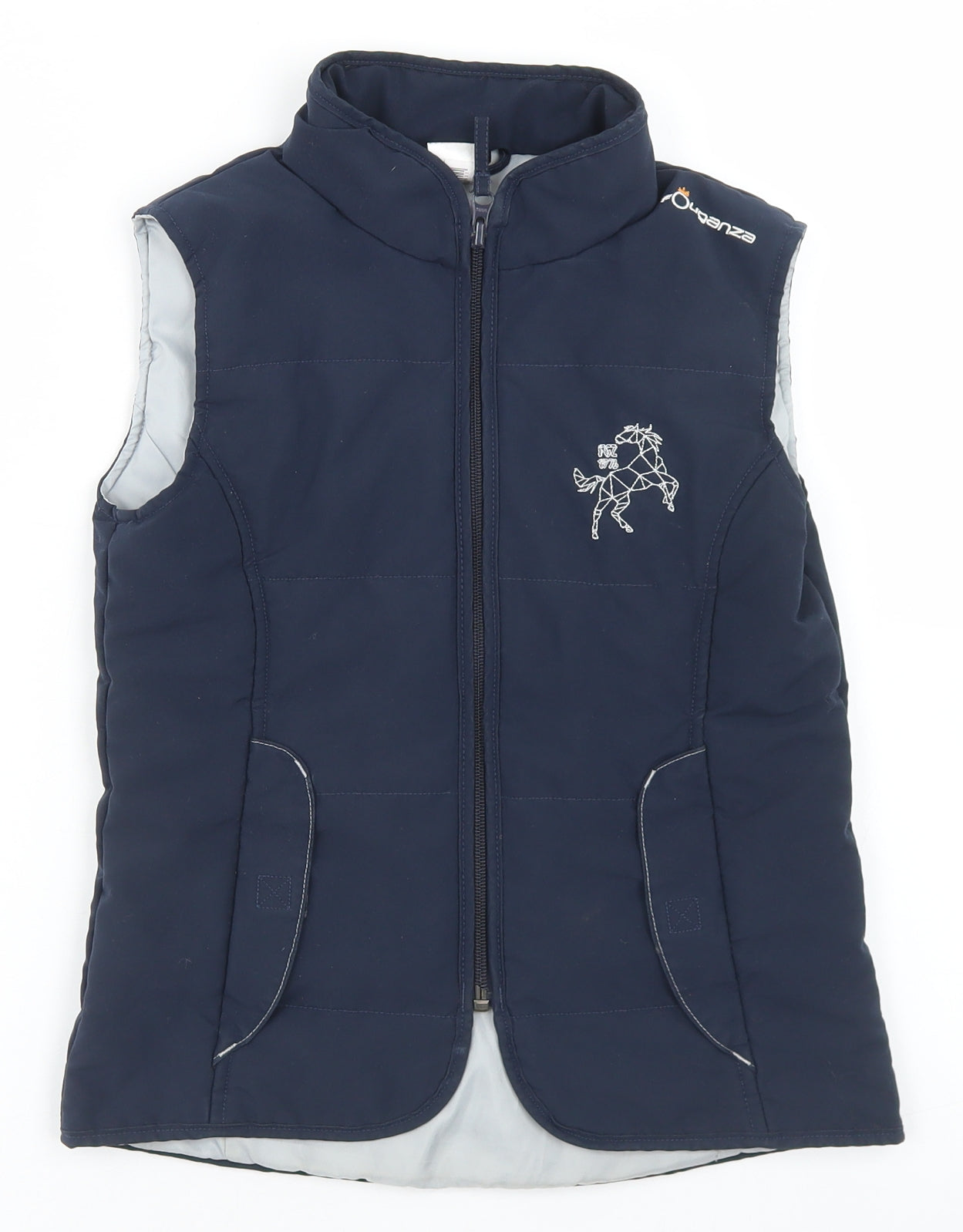 DECATHLON Girls Blue   Gilet Jacket Size 10 Years  Zip