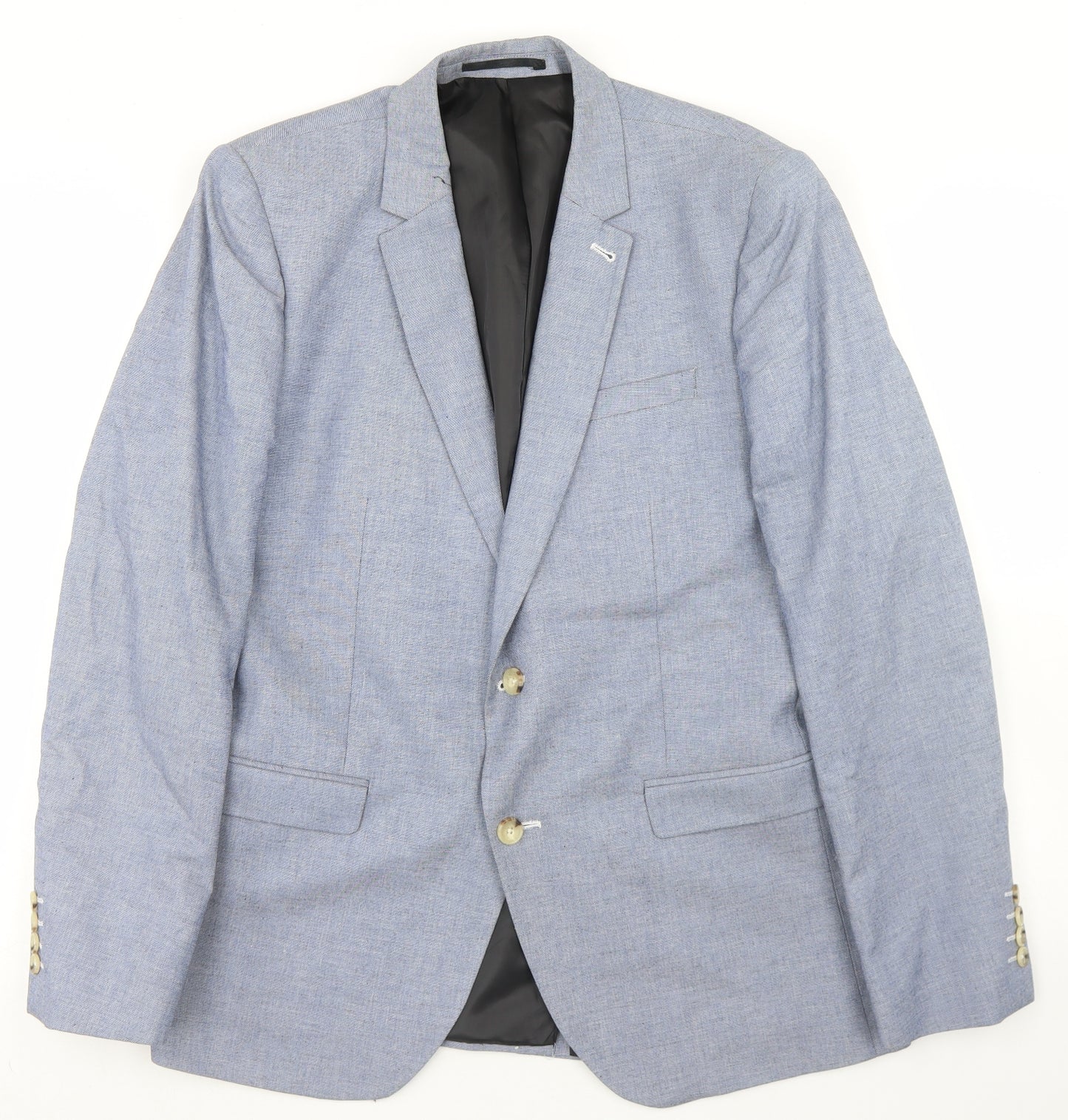 Red Herring Mens Blue  Cotton Jacket Blazer Size 42