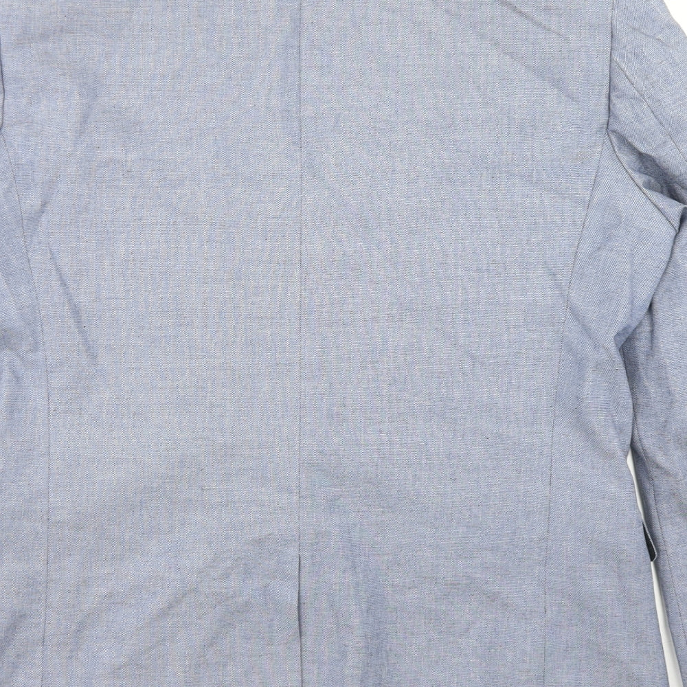 Red Herring Mens Blue  Cotton Jacket Blazer Size 42