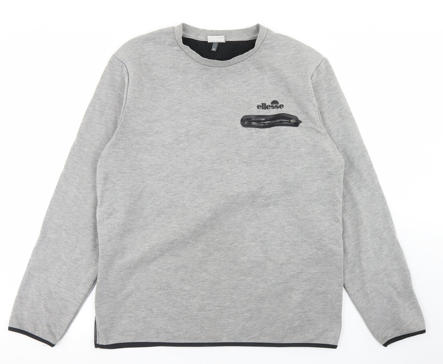 ellesse Mens Grey  Polyester Pullover Sweatshirt Size M