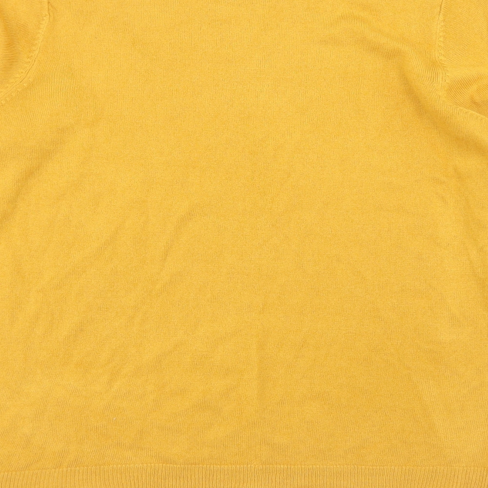 Primark Womens Yellow Crew Neck  Acrylic Pullover Jumper Size M