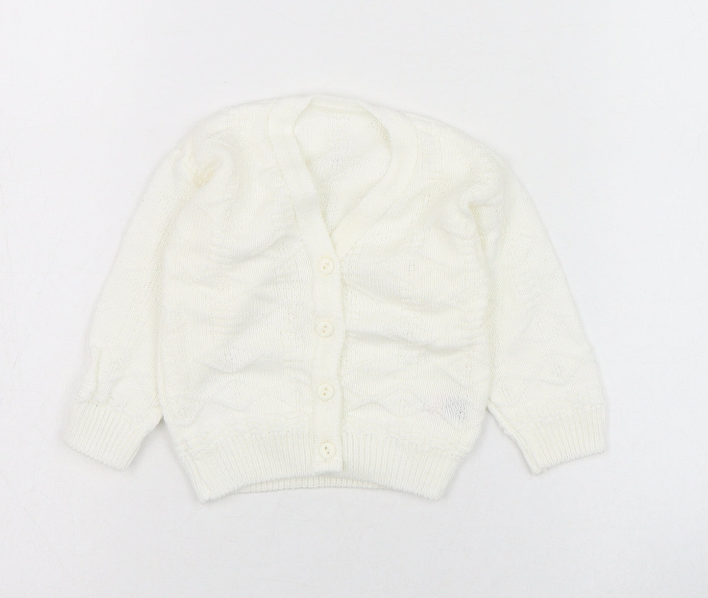 Dunnes Stores Baby Ivory  Acrylic Cardigan Jumper Size 0-3 Months  Button