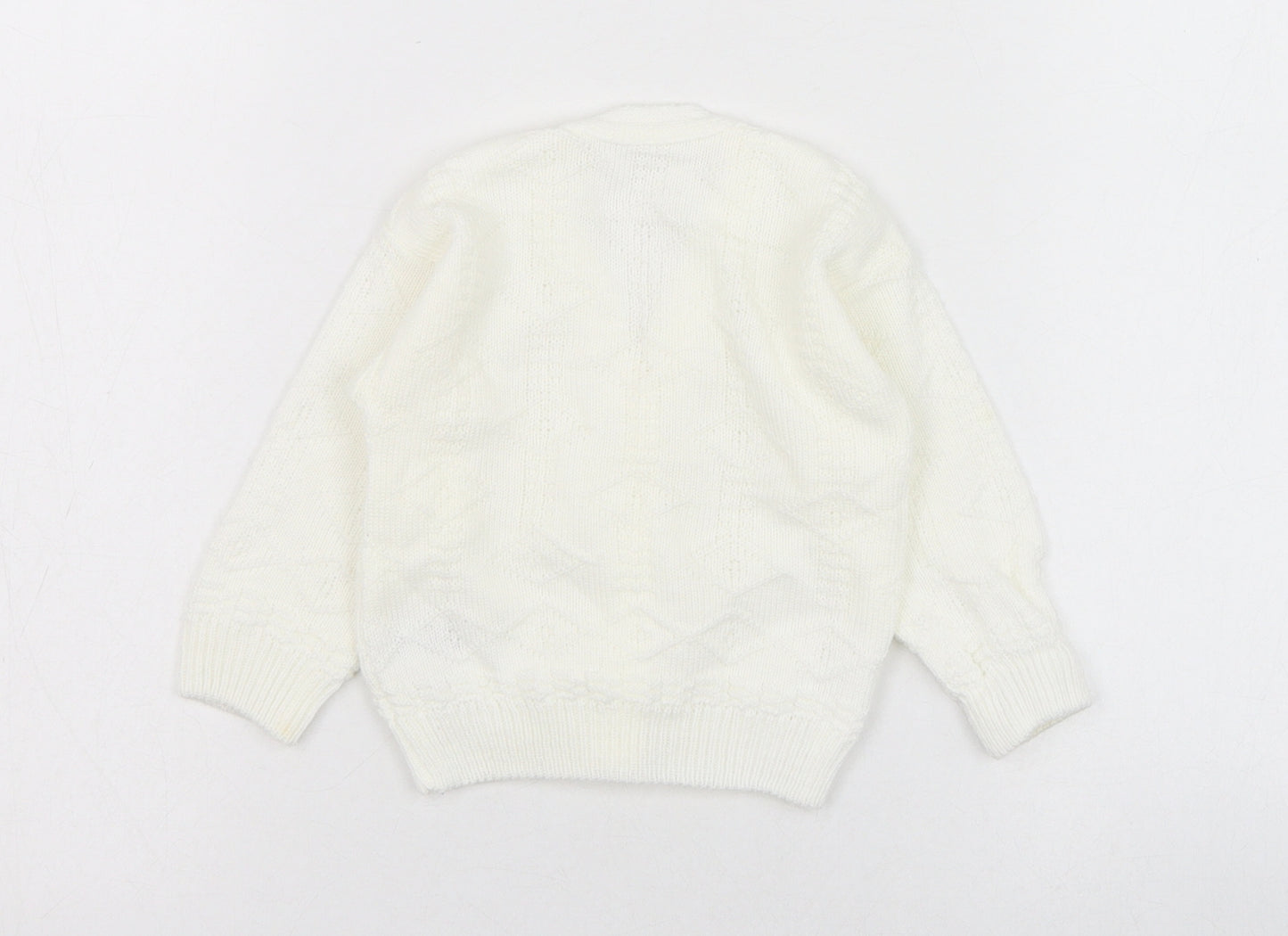 Dunnes Stores Baby Ivory  Acrylic Cardigan Jumper Size 0-3 Months  Button
