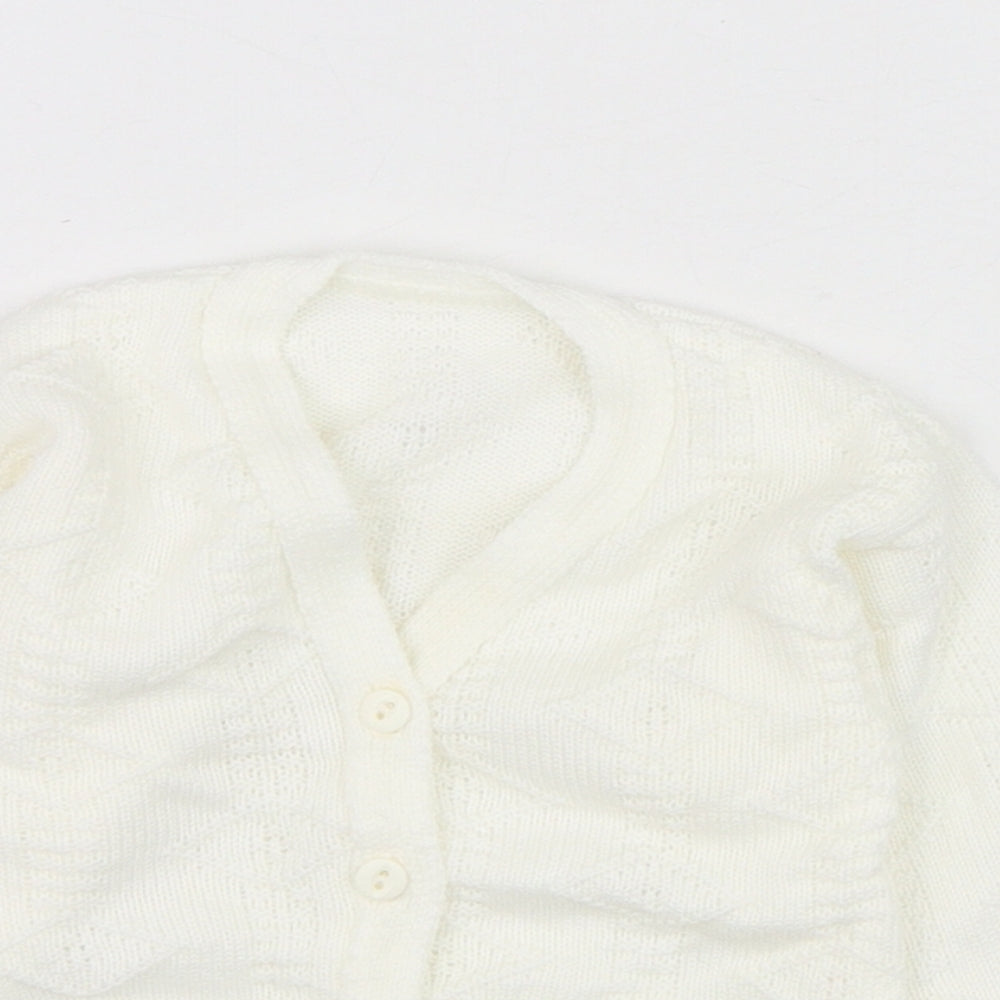 Dunnes Stores Baby Ivory  Acrylic Cardigan Jumper Size 0-3 Months  Button