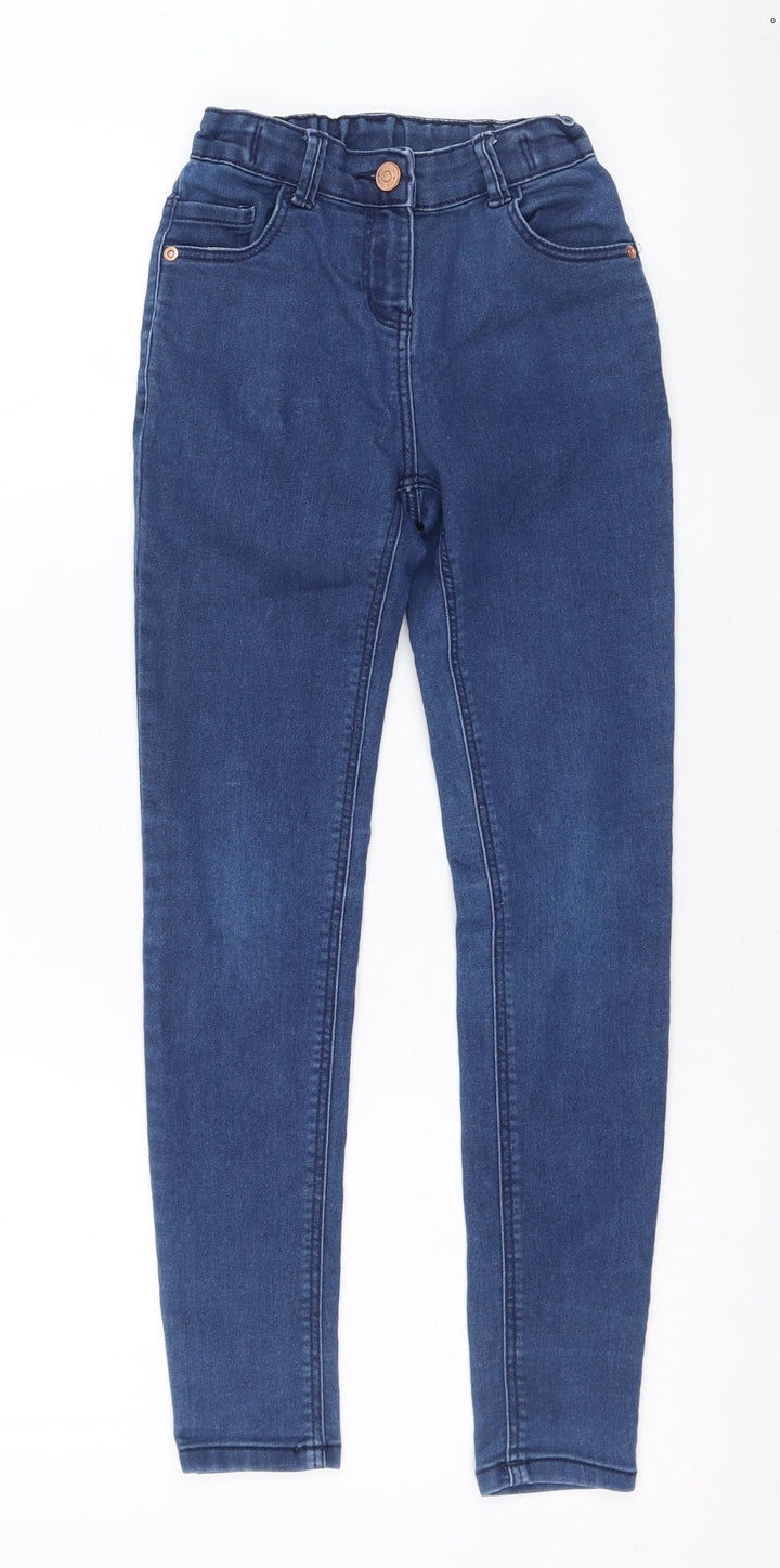 TU Girls Blue  Cotton Skinny Jeans Size 10 Years  Regular Zip