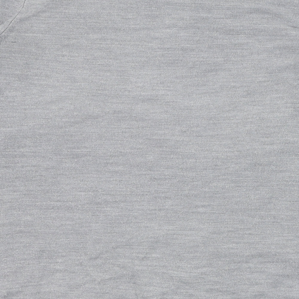 George Womens Grey Round Neck  Acrylic Cardigan Jumper Size 10
