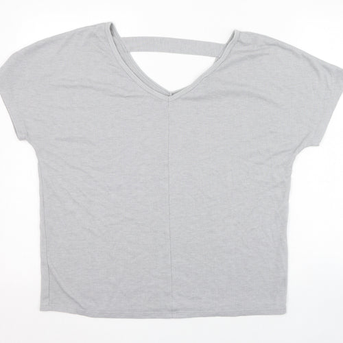 Atmosphere Womens Grey  Polyester Tunic T-Shirt Size 12 V-Neck