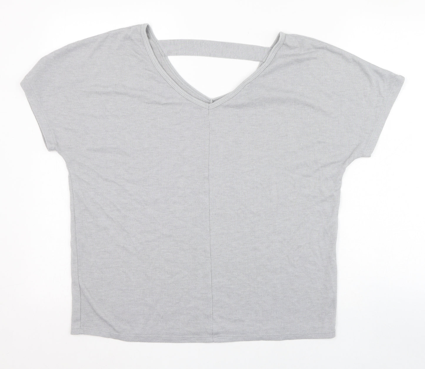 Atmosphere Womens Grey  Polyester Tunic T-Shirt Size 12 V-Neck