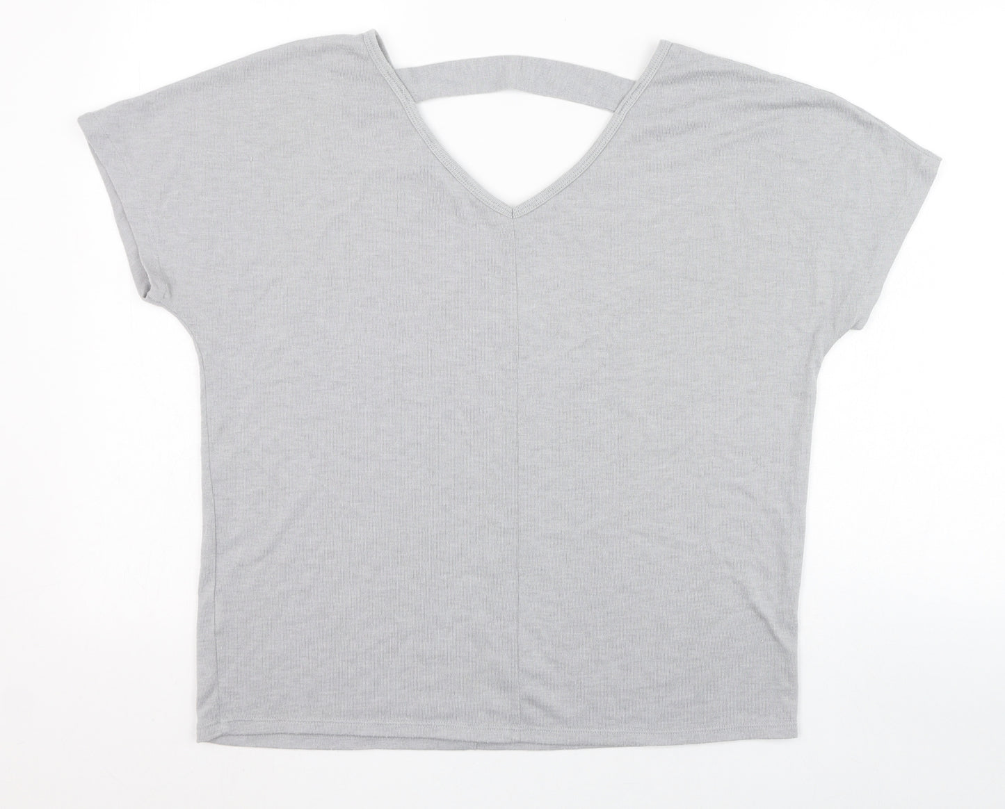 Atmosphere Womens Grey  Polyester Tunic T-Shirt Size 12 V-Neck