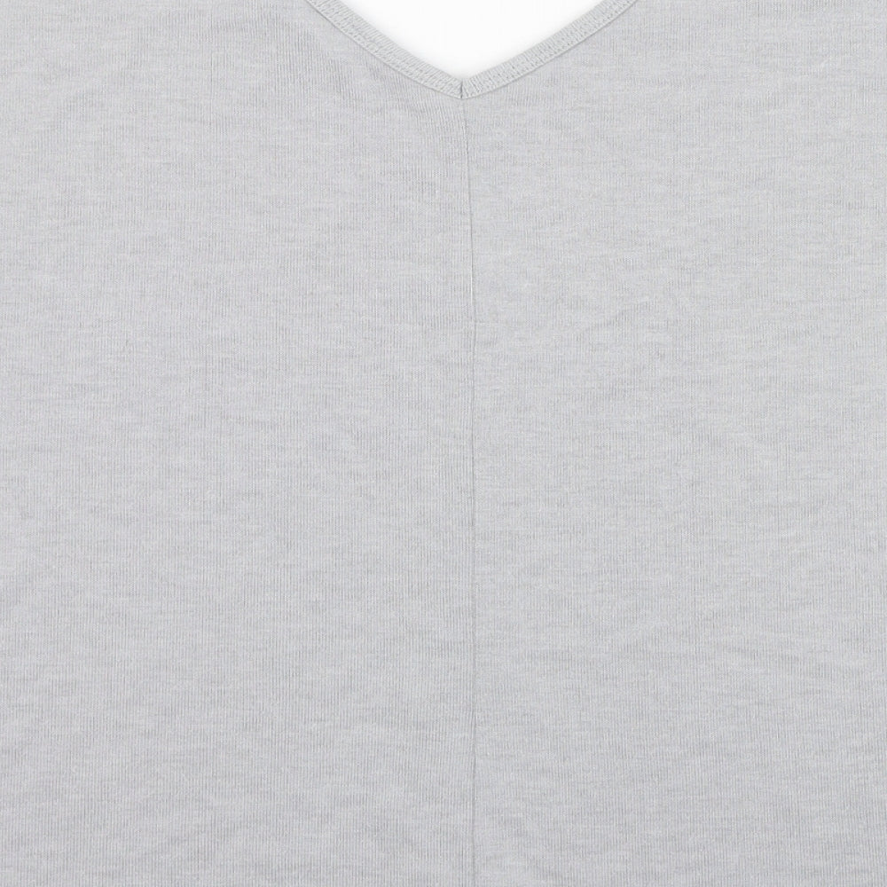 Atmosphere Womens Grey  Polyester Tunic T-Shirt Size 12 V-Neck