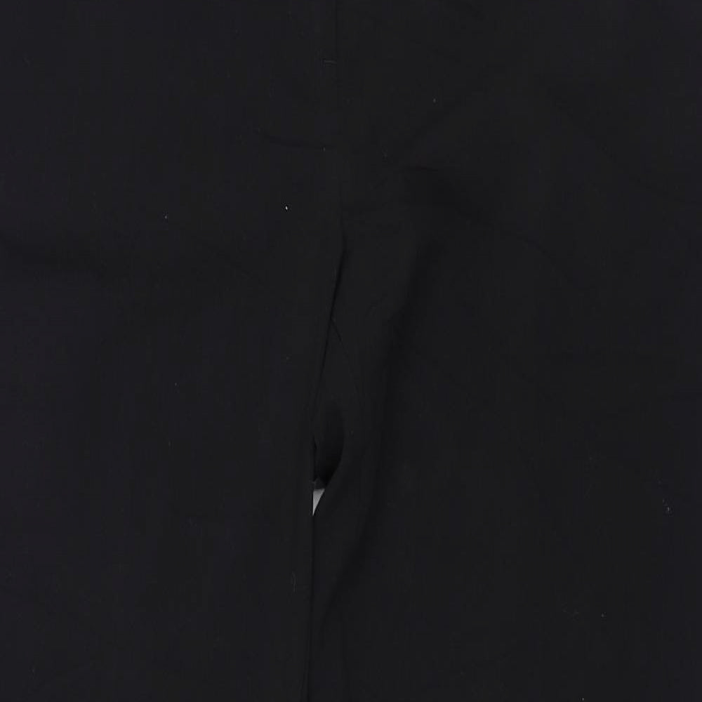 Matalan Womens Black  Polyester Trousers  Size 14 L30 in Regular Zip