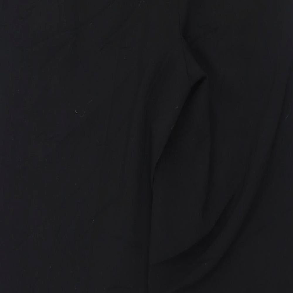 Matalan Womens Black  Polyester Trousers  Size 14 L30 in Regular Zip