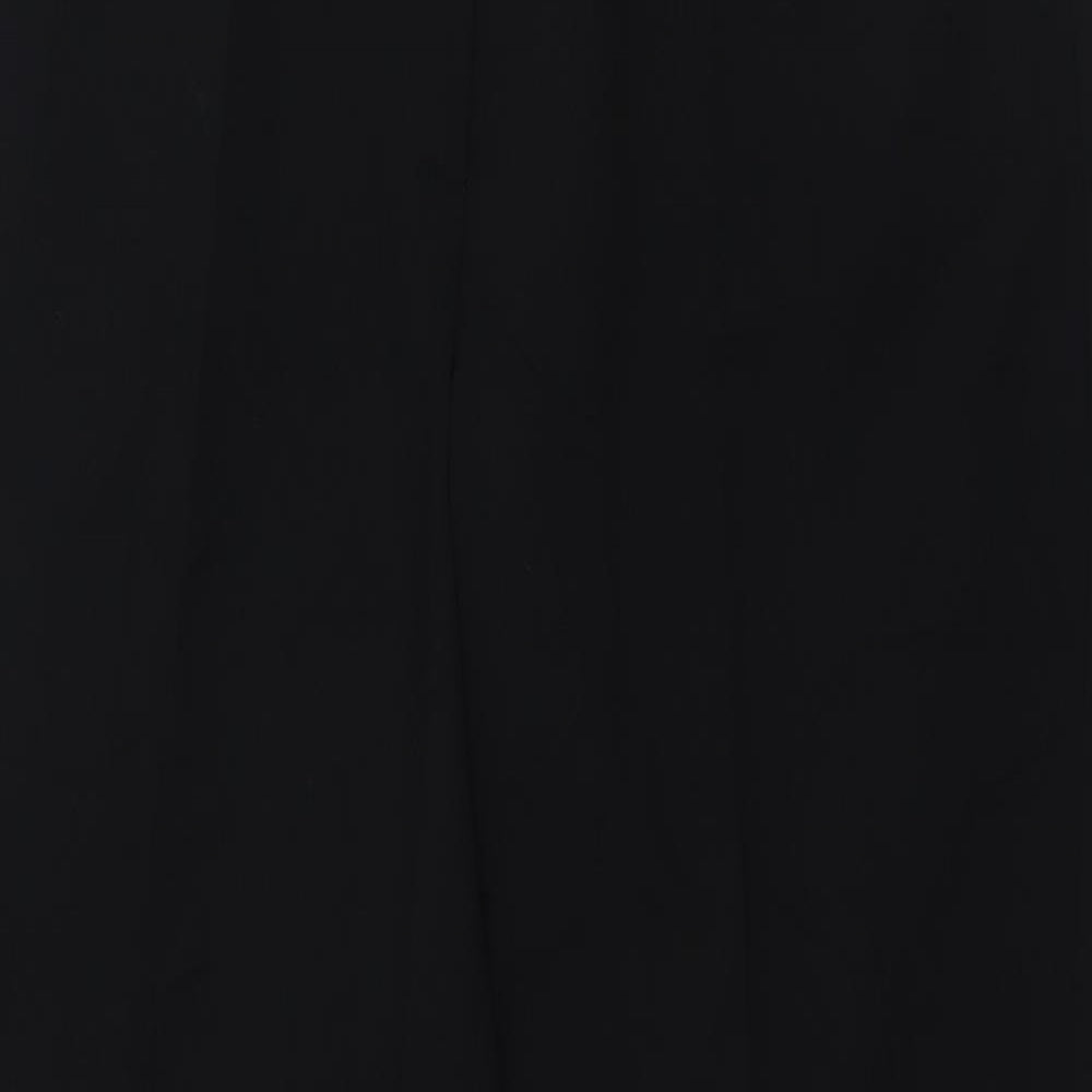 Basler Womens Black  Polyester Trousers  Size 12 L28 in Regular Zip