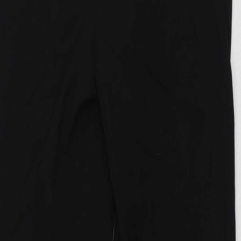 Basler Womens Black  Polyester Trousers  Size 12 L28 in Regular Zip