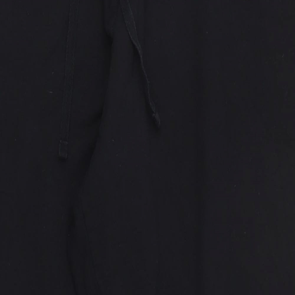 George Womens Black  Cotton Jogger Trousers Size 20 L28 in Regular Drawstring