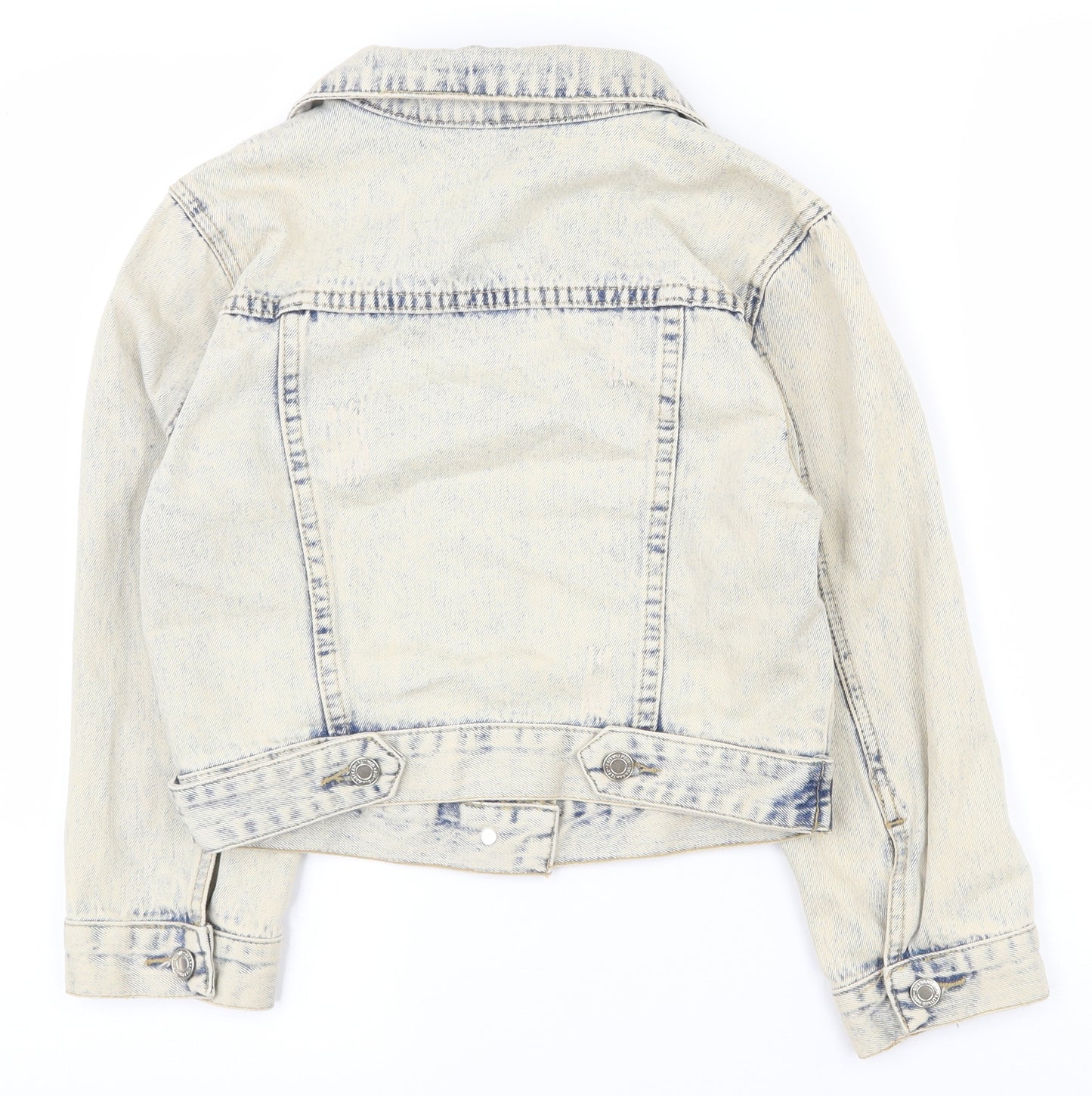 Miss Selfridge Womens Blue   Jacket  Size 12  Button - Distressed