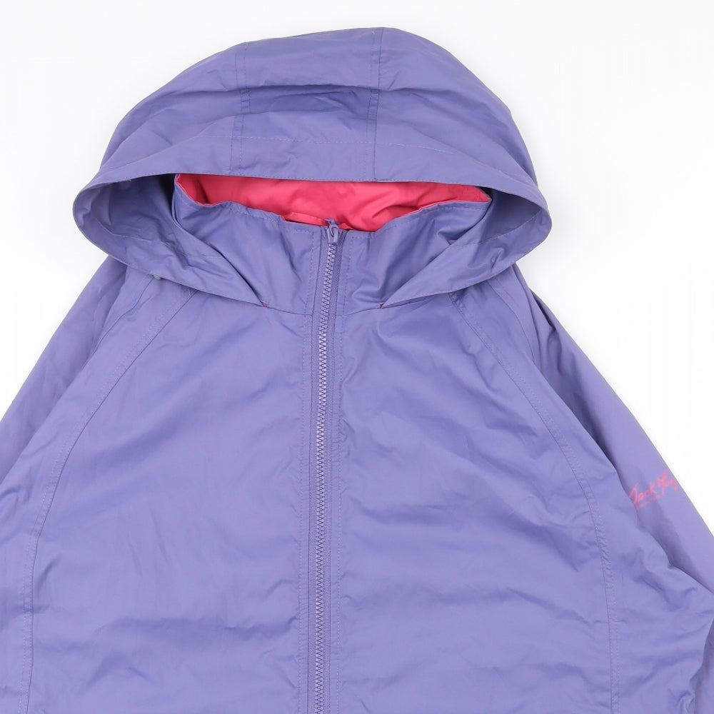 Jack Turphy Womens Purple   Rain Coat Jacket Size 14  Zip - Pack away hood