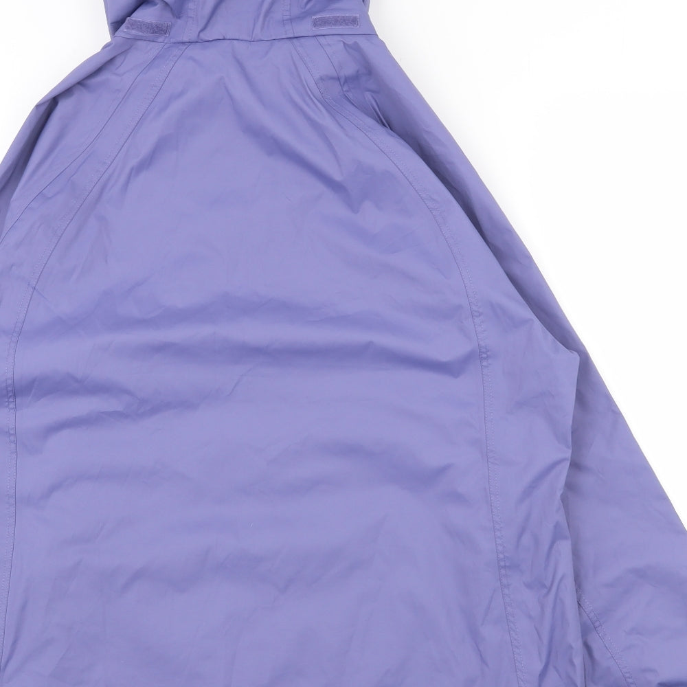 Jack Turphy Womens Purple   Rain Coat Jacket Size 14  Zip - Pack away hood