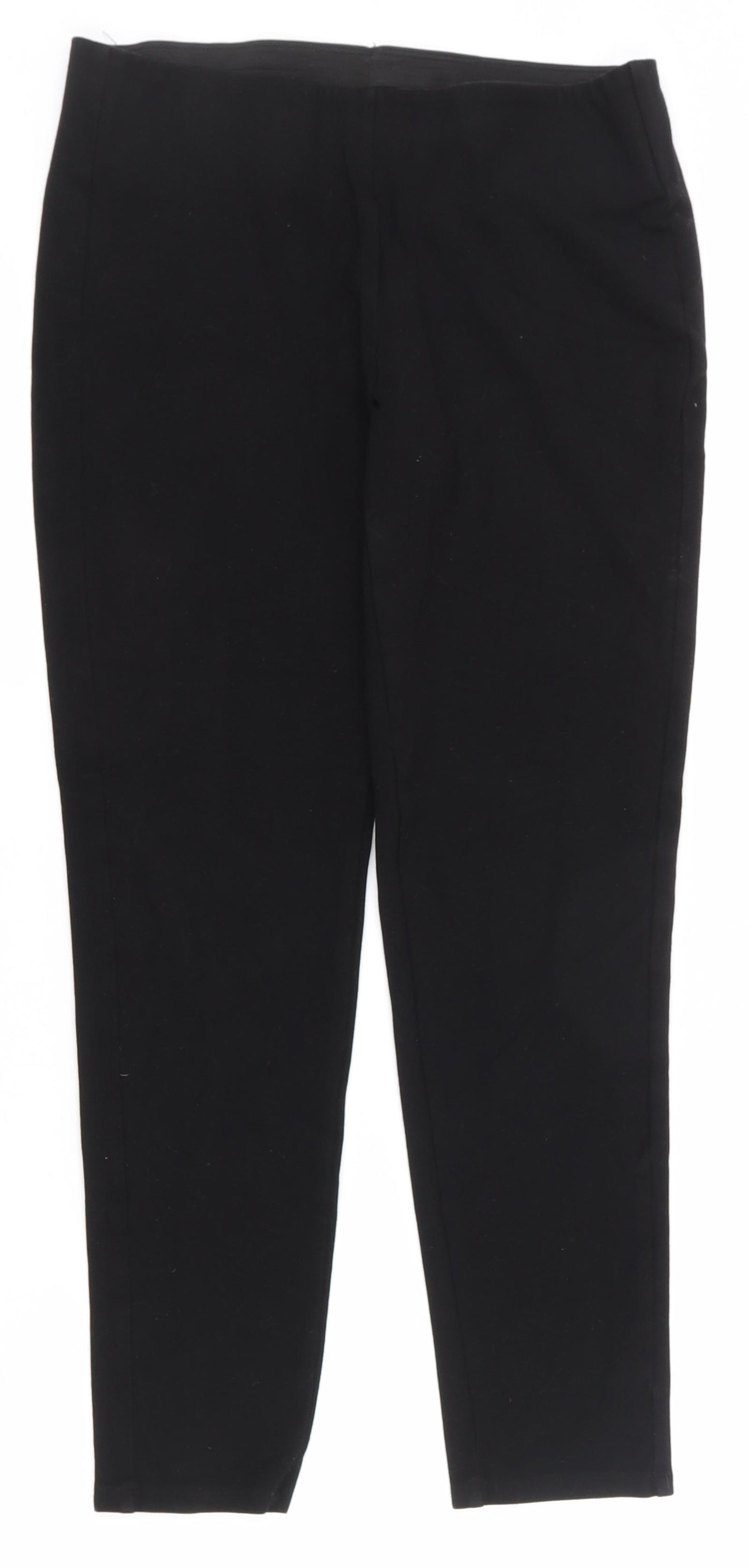 ESMARA Womens Black  Viscose Pedal Pusher Leggings Size 6 L24.5 in   - 6-8