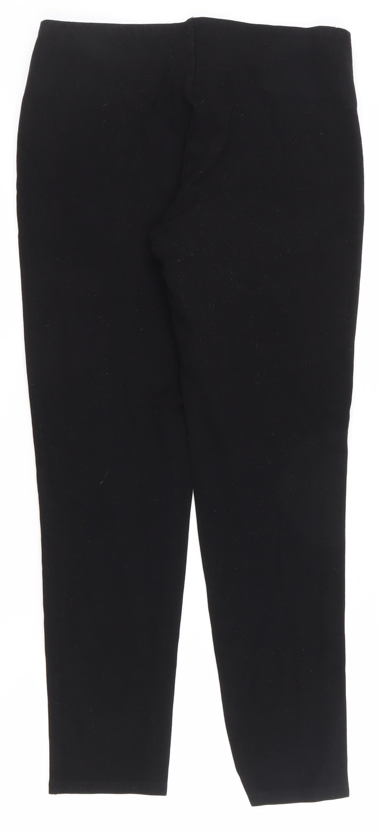 ESMARA Womens Black  Viscose Pedal Pusher Leggings Size 6 L24.5 in   - 6-8